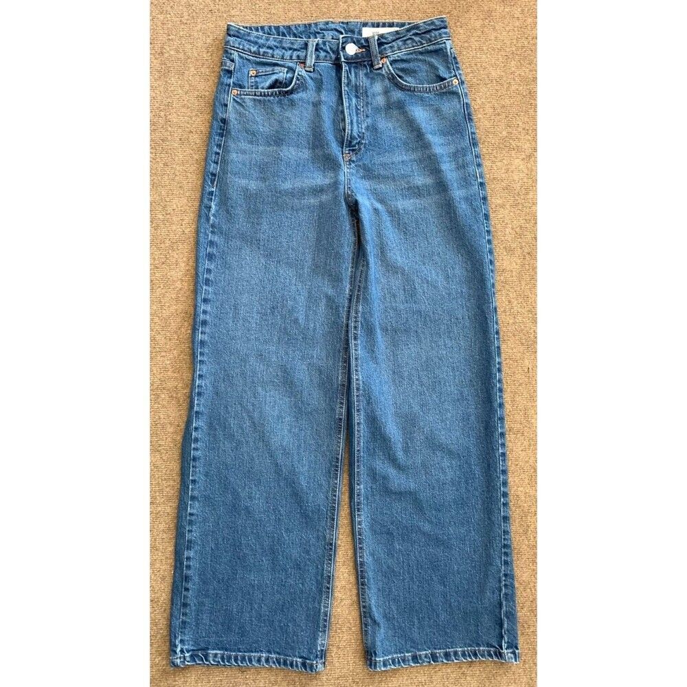 Marks & Spencer M&S Wide Leg Jeans Womens 6 (US) High Rise Medium Indigo Denim
